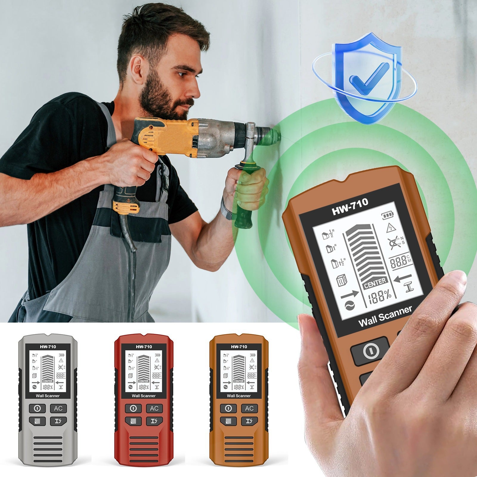 كاشف الأخشاب والمعادن والأسلاك الكهربائية